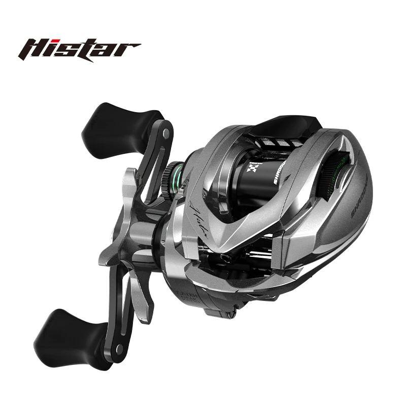 Moulinet baitcasting Histar Verdant BFS 118g carbone ratio 7.2:1 frein 4kg pêche ultralégère