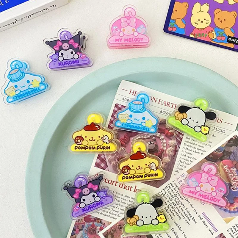 

Симпатичная вешалка Sanrio в форме похвалы, зажим для закусок, держатель для заметок, акриловый зажим из полипропилена, ручной зажим, многофункциональный зажим, игрушка в подарок