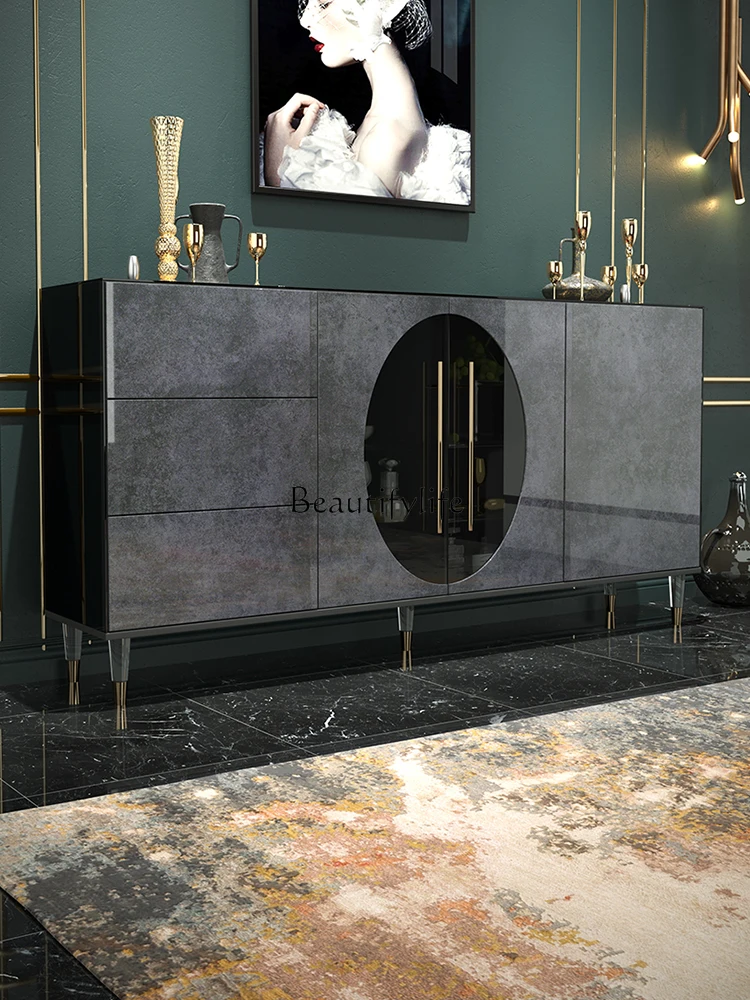 

Italian-Style Light Luxury Minimalist Sideboard Cabinet Living Room Wall Hallway Locker