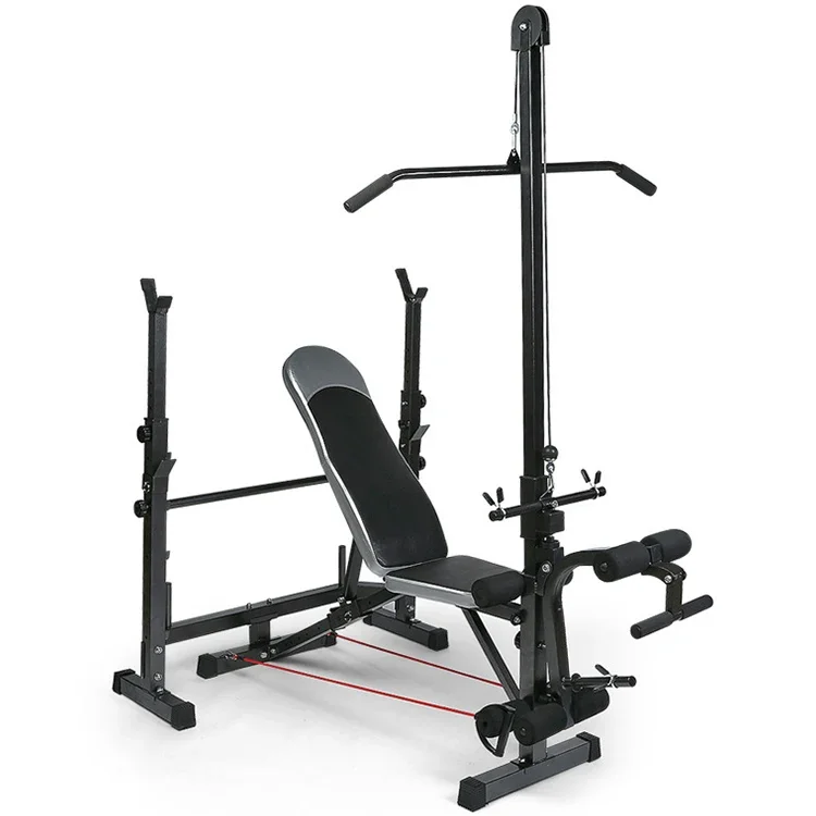 Indoor fitness equipment high pull weightlifting bed multi functional bench press rack barbell rack