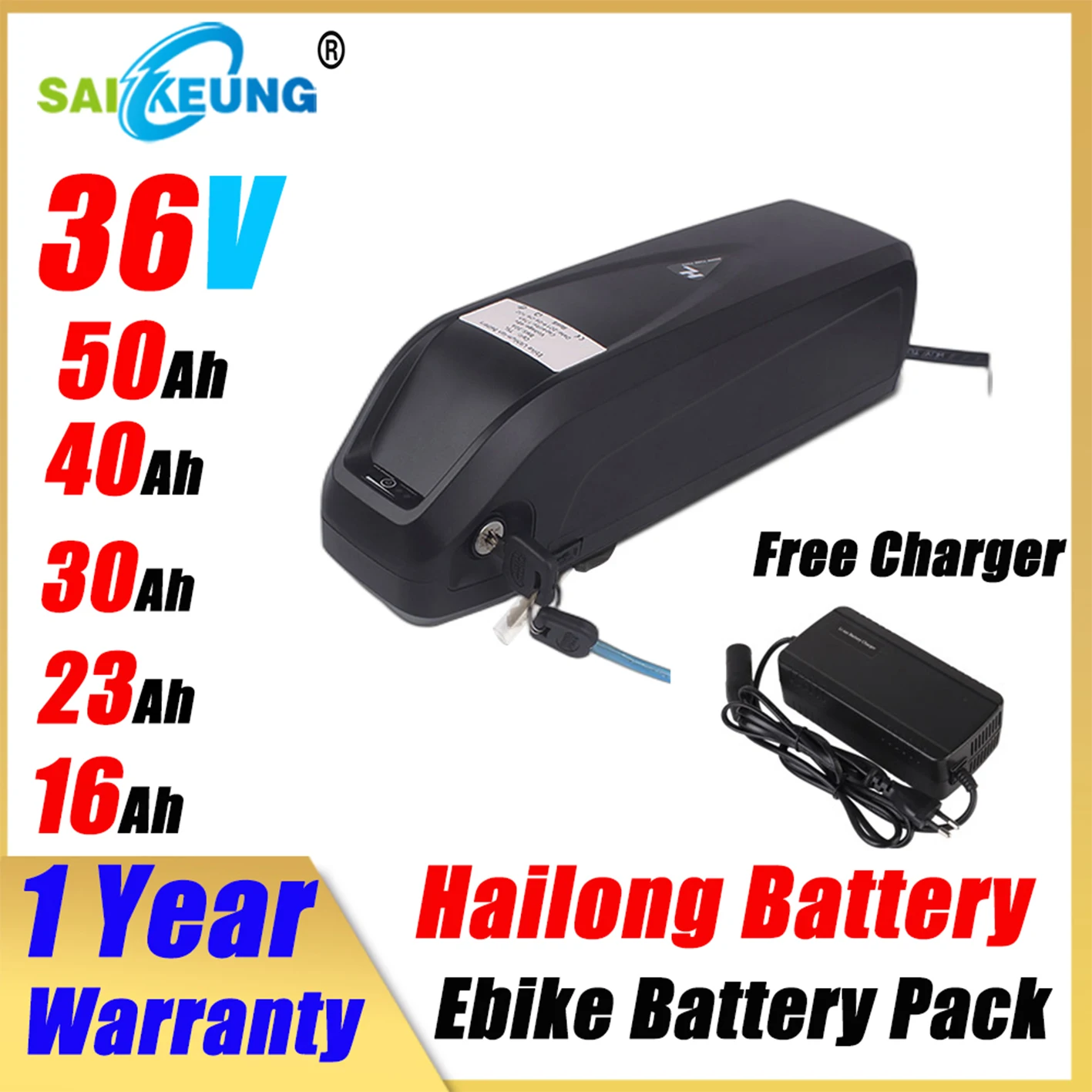

36v 48 52v Hailong Electrisch Accu Fietsaccu 36volt Deep Cycle Battery Bafang 1500w 16 20 30 40 50 60ah 18650 Lithium Battery