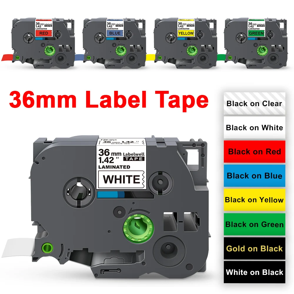 

1 этикетка 261 36mm для Brother 261 161 461 561 661 761 861 364 клейкая лента для этикетки для BrotherP Touch Производитель PT - P950NW