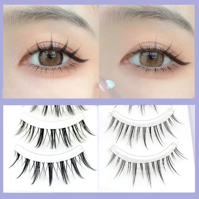 Manga Lashes 5 Pairs Full Strip False Eyelashes Devil Comic Lashes Anime  Cosplay False Eyelashes With Transparent Stem