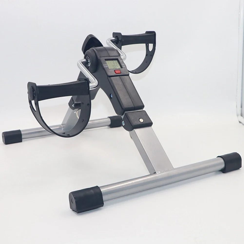Mini Exercise Bike Folding Pedal Exerciser with LCD Display Adjustable Resistance Multifunctional Home Office Fitness Equipment