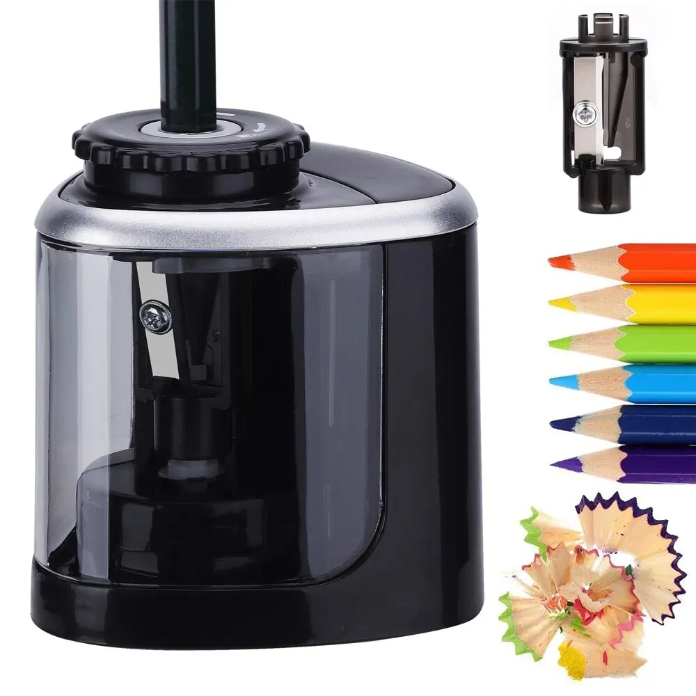 Portable Pencil Sharpener Electric Manual 2 in 1 Automatic Pencil
