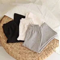 2024 New Baby Autumn Pants Girls Solid Color Elasticity Leggings Cotton Flared Trousers 1-6Y Kids Toddlers Spring Casual Clothes 6