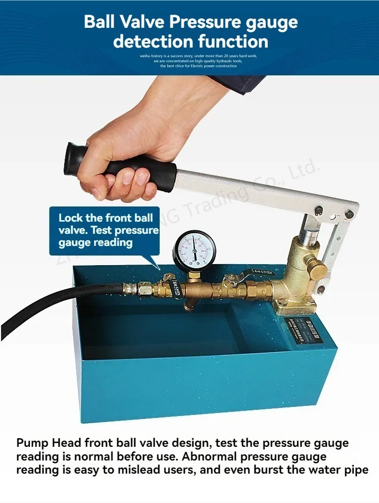 Manual Test Separately Pressurized Pipeline Pressure Pump Fitting Link Pump Head