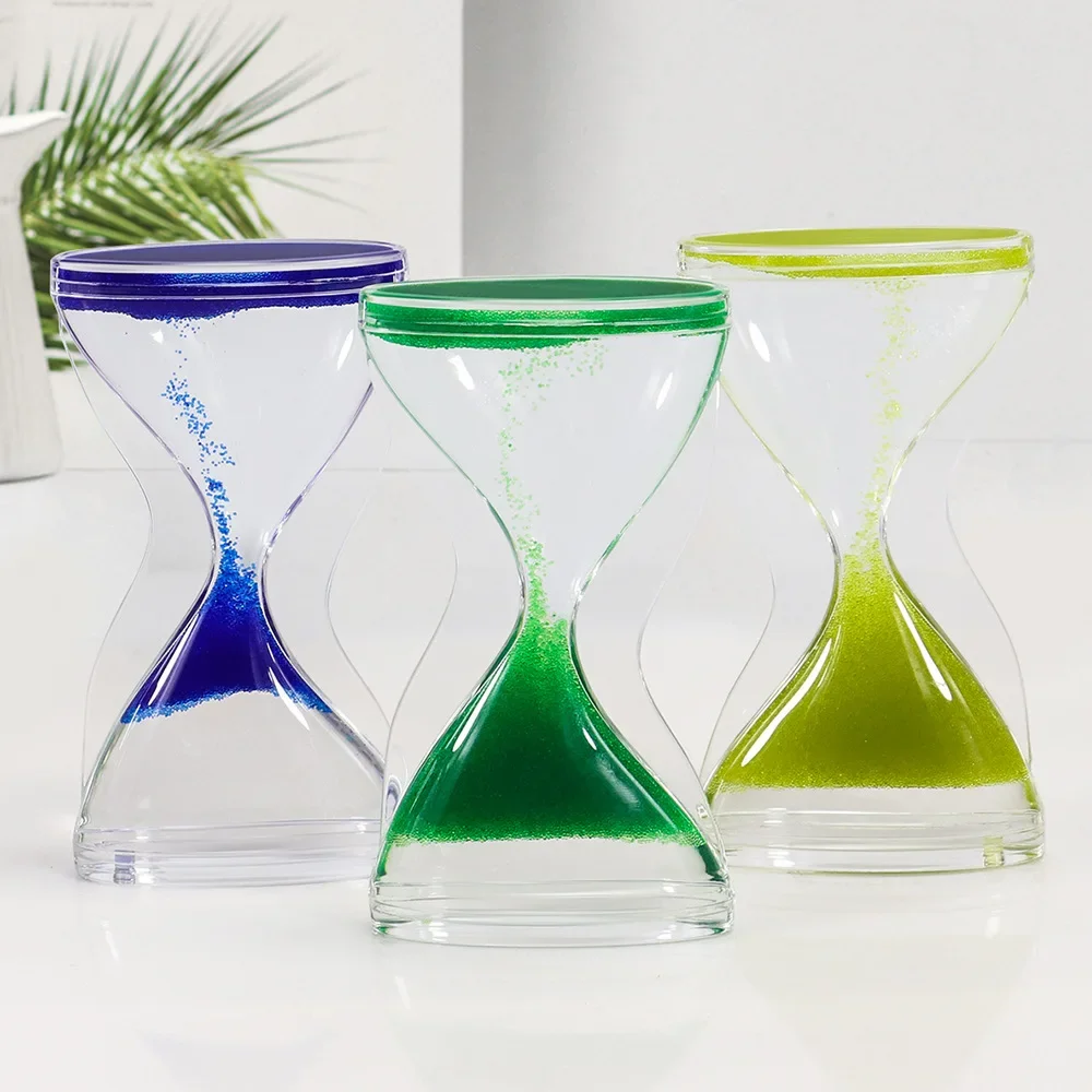 Creative Desktop Hourglasses Timer Movement Sensory Toy for Kids Adults Stress Relief Home Office Decor Craft Ornaments sand timer liquid hourglass timer colored hourglass