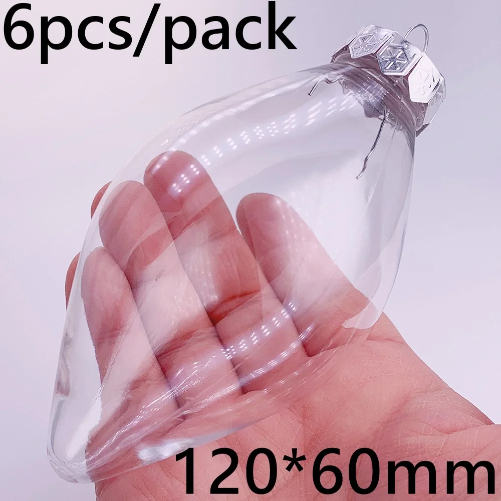 thumbnail image 1 of 6 Pieces x DIY Shatterproof Transparent Home Christmas Decoration Bauble Ornament 80mm Plastic Window Opening Ball, 1 of 5