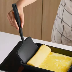 Premium Silicone Spatula - Food Grade Non - Stick Cooking and Baking Tool (Black)