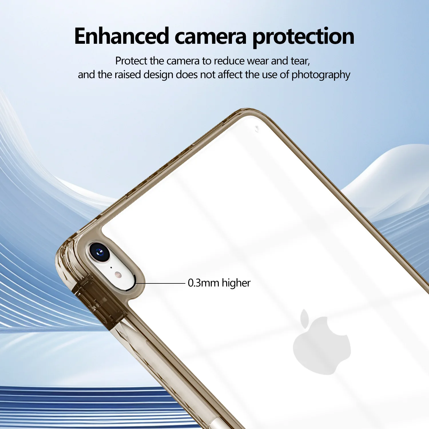 Transparent Tablet Case with Pencil Slot and Enhanced Protection