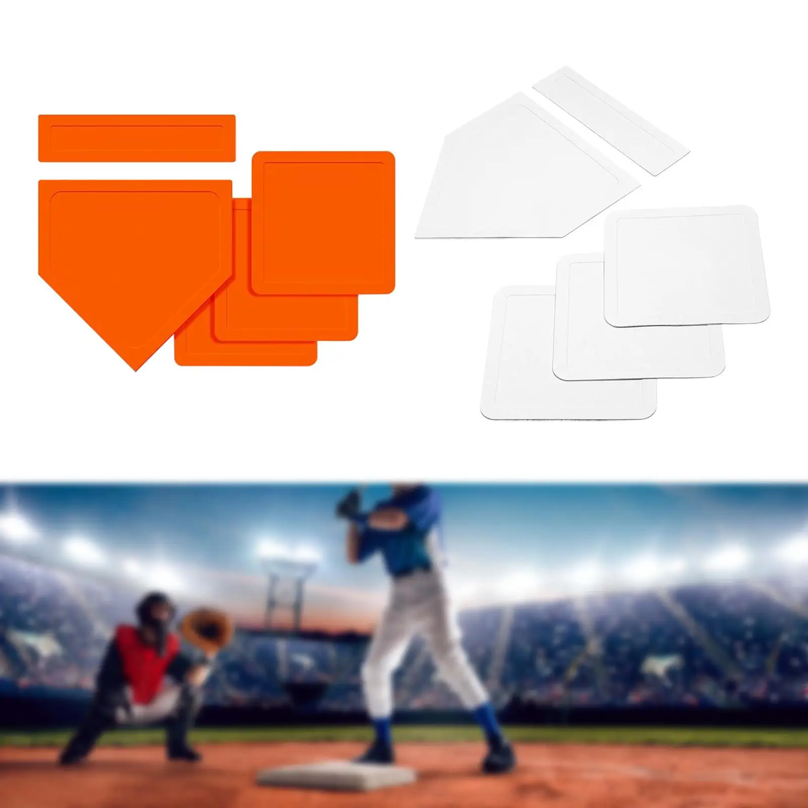 Baseball Softball Base Set Easy Setup Portable for S Adults Kids Throw Down