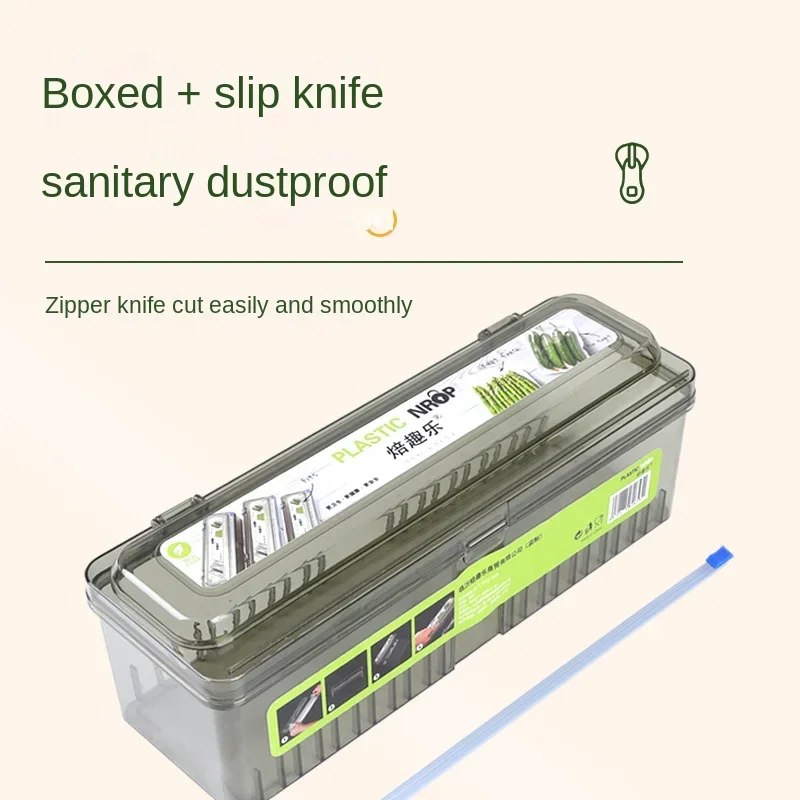 Clear Film Dispenser Plastic Wrap Cutter Storage Box Transparent Refillable Aluminum Foil Film Dispenser Holder Kitchen Tool