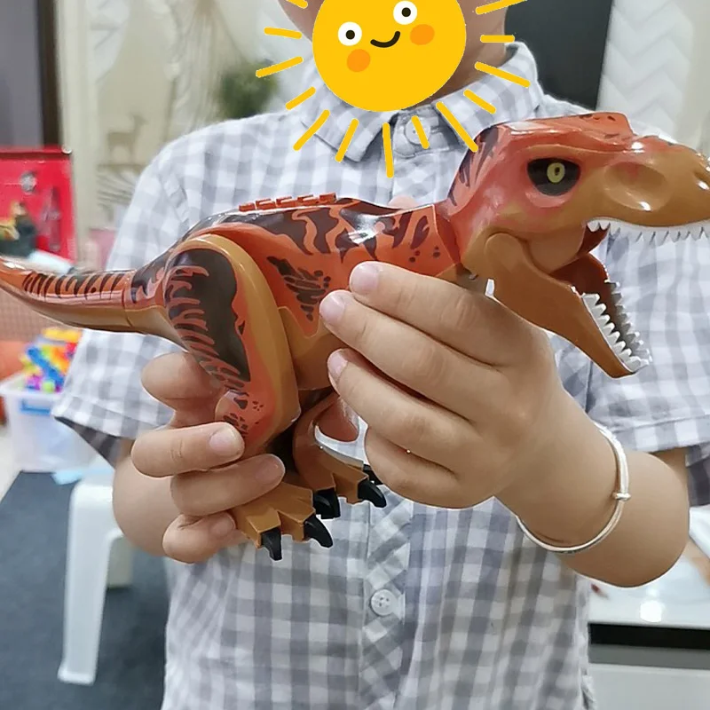 쥬라기 디노 세계 대형 공룡 피규어 벽돌 빌딩 블록 Velociraptor T-Rex 트리케라톱스 Indominus Rex Toys For Kids