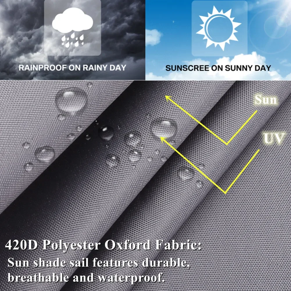 Waterproof Sun Shelter Triangle Sunshade Sail Outdoor Cover for Garden Patio Camping outdoor awnings