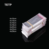 TETP-Self Adhesive Bag, Cellophane, Plastic, Marker, Ruler, Makeup Brush, Packaging, Storage, Cellophane, 4cm Width, 500Pcs 1