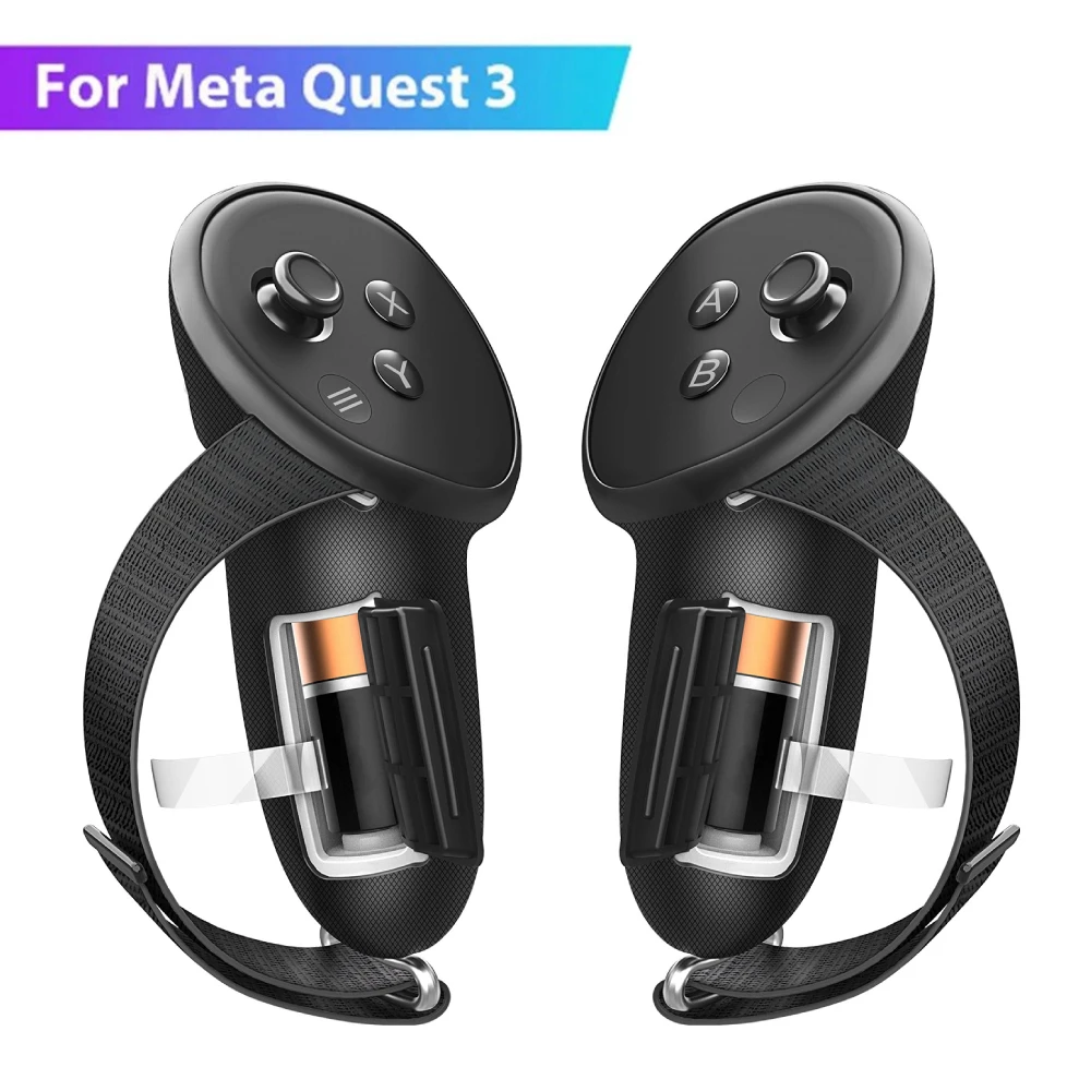 

Силиконовая Защитная крышка для ручки контроллера Meta Quest 3, защитная крышка для отверстия аккумулятора для аксессуаров Quest 3