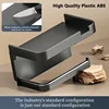 1pc Toilet Paper Holder - Space-Saving Wall-Mounted Perforated Storage Rack with Toilet Manager Holder 5
