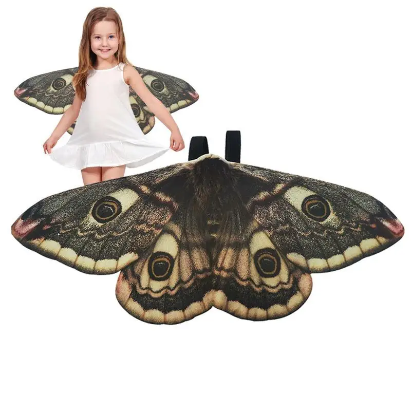 

Halloween Moth Wings lightweight Moth Wings Dress Up Pretend Play Party Favor Costume Butterfly Cloak Shawl Moth Cape For Girls