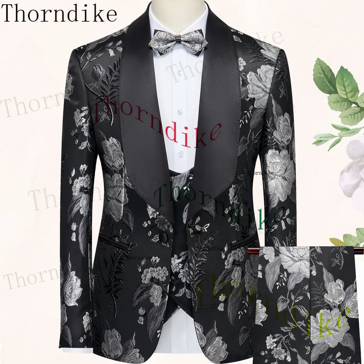 Thorndike Suit Coat Pants Vest 3 Pcs / Fashion Men's Casual Boutique Business Wedding Groom Dress Blazers Jacket Trousers