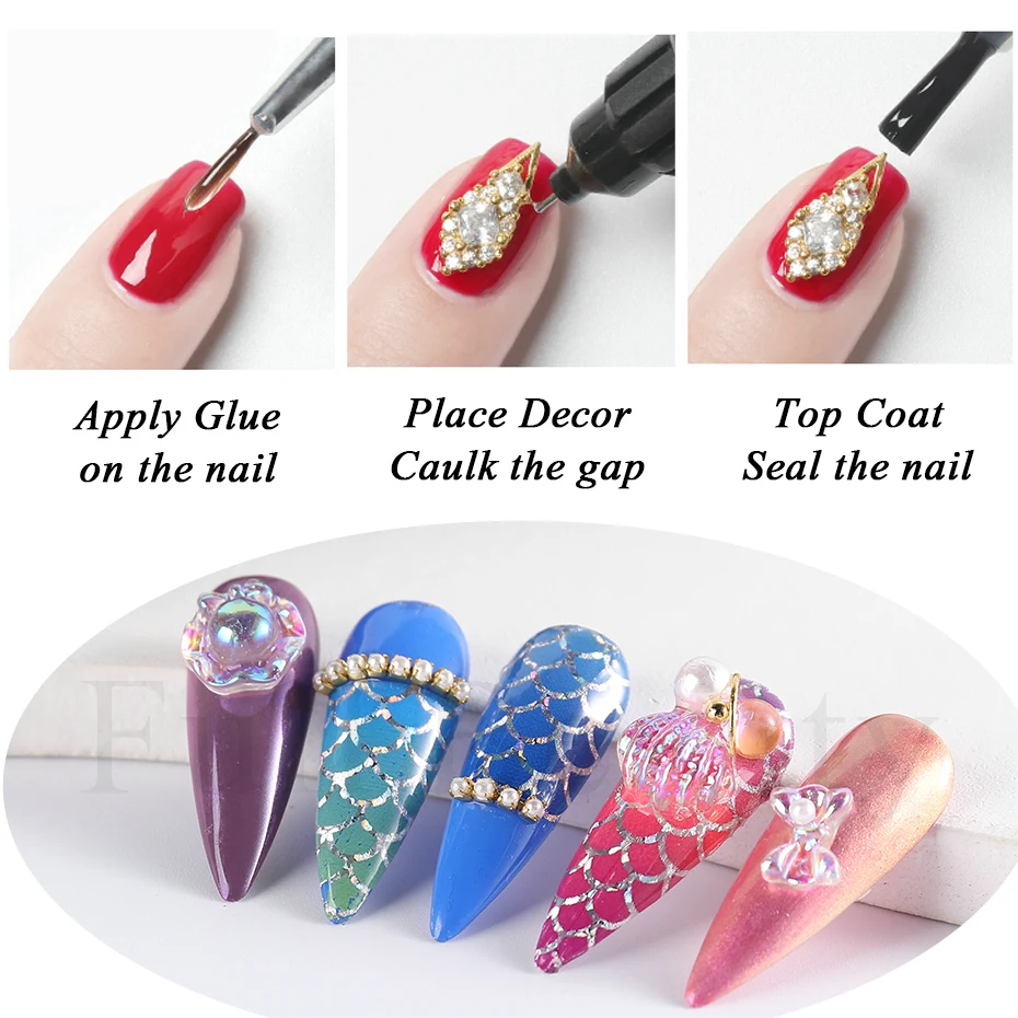 10ml Acrylic Nail Art Rhinestone Glue Super Sticky UV Gel Polish False Nail  Glue DIY Nail Art Crystal Gems Decorations Glue - AliExpress