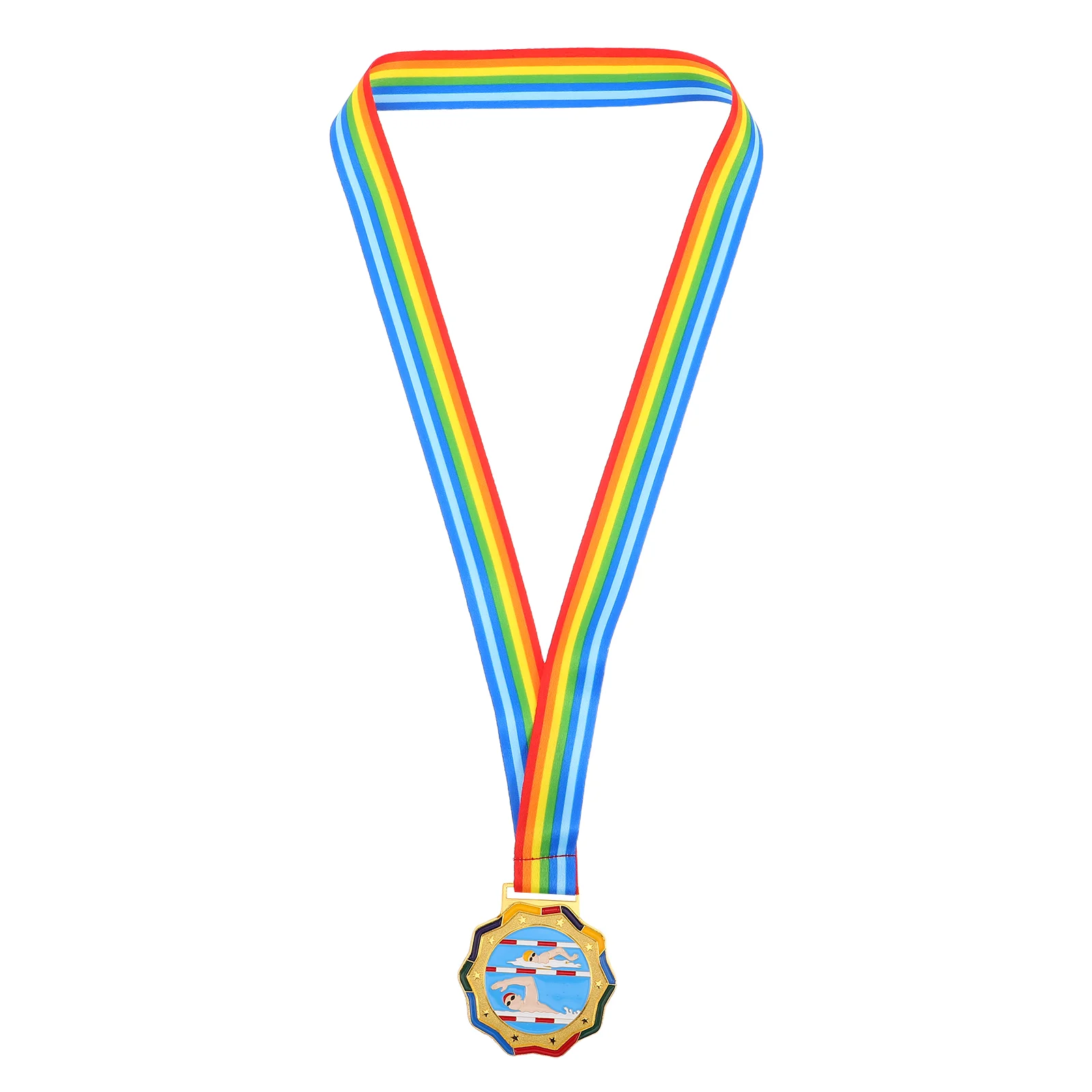 Swimming Medal Winner Award Medals Gold for Awards Metal Kids Student Zinc Alloy Child with Ribbons