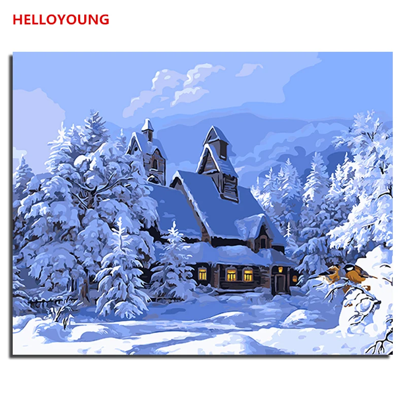 Jungle Lodge Diy Handpainted Oil Painting Digital Painting By Numbers