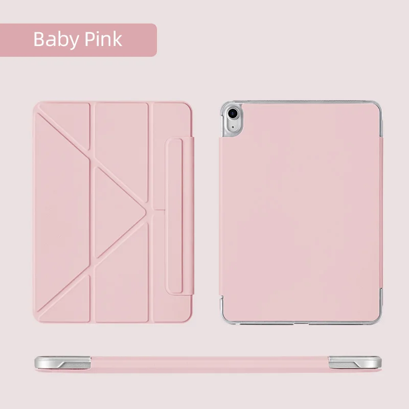 Clear Corner Case - Magnetic Buckle, Lens Guard, Scratch & Drop Resistant, Y-Fold, Auto Wake/Sleep
