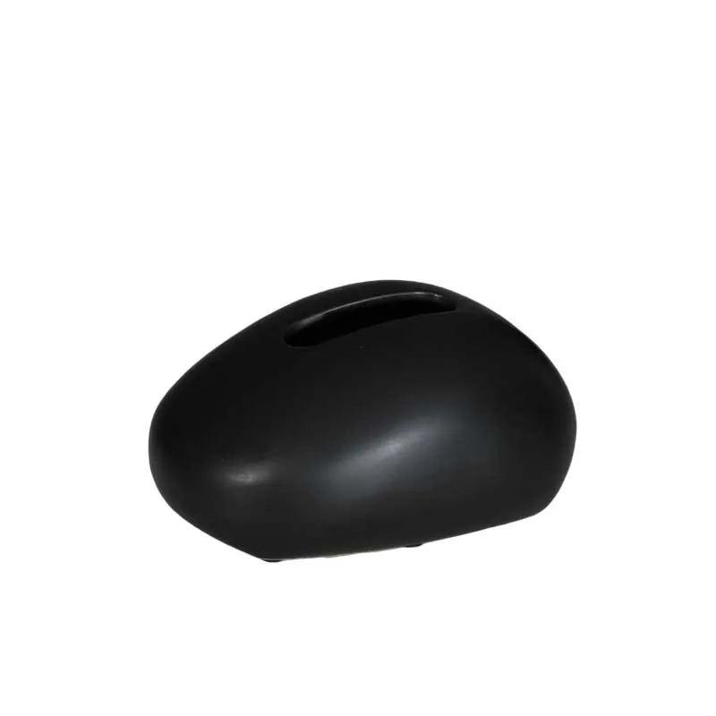 Creative Pebble Shape Ceramic Tissue Box Living Room Ornament Extractable Napkin Box Round Tissue Storage Tube Home Decoration 5