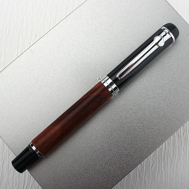 

Luxury Quality wood Metal Fountain Pen Financial Office Student School Stationery Supplies Ink Pens