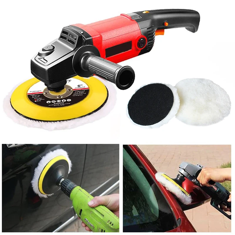 Car Polishing Pad Wool Polishing Pad 75-180mm Car Wool Polishing Disc Auto Paint Care Waxing
