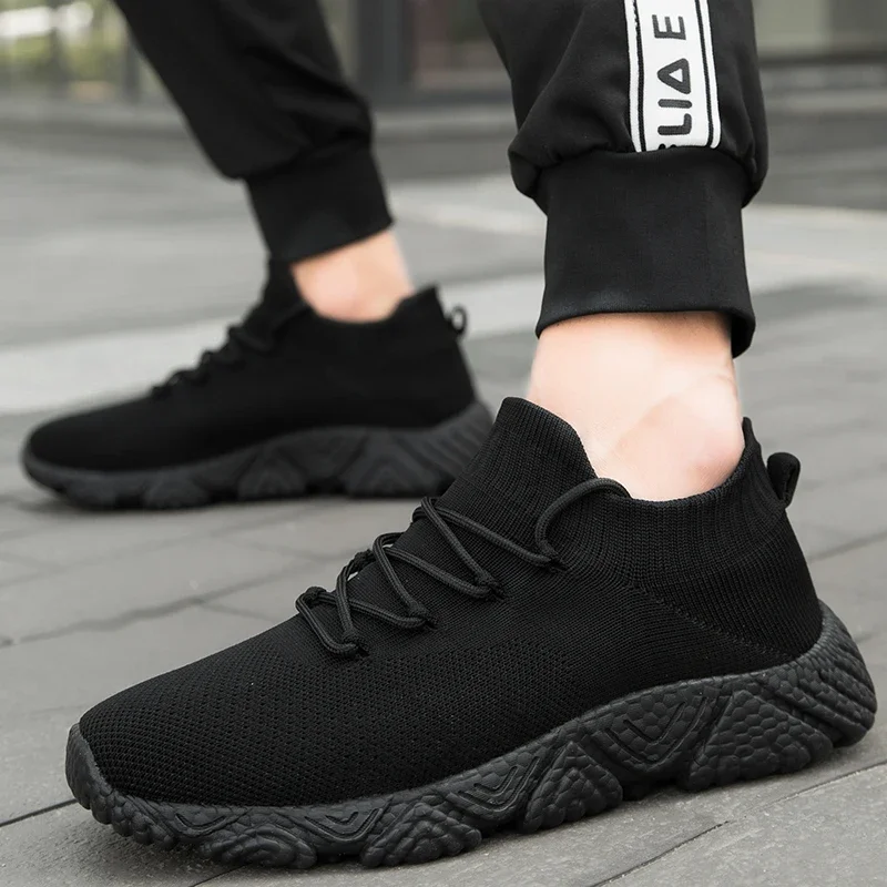 Running Sneakers Summer Men's Running Sneakers Soft Non-slip Moccasins Breathable Light Walking Sneakers