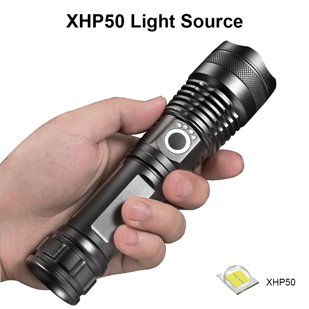 Most Powerful 99000000LM LED Military Torch USB Rechargeable Tactical Flashlight - 2