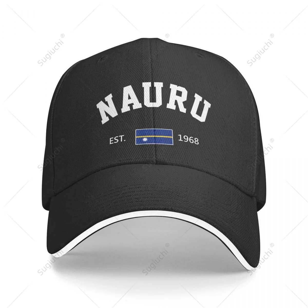 

Baseball Cap Nauru EST.1968 Independence Day Men Women Unisex Hip Hop Sandwich Caps Snapback Golf Hat Fishing