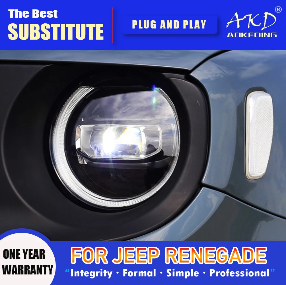 Akd Head Lamp For Jeep Renegade Led Headlight 20152021 Headlights