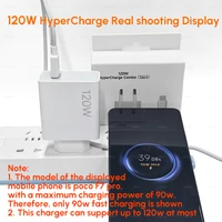 120W Charger for Xiaomi 14 Pro Turbo Fast EU Wall Adapter Usb 6A Type C Cable For Mi 17 15 14T 13T 12 Redmi note 13 POCO X8 - Image 4