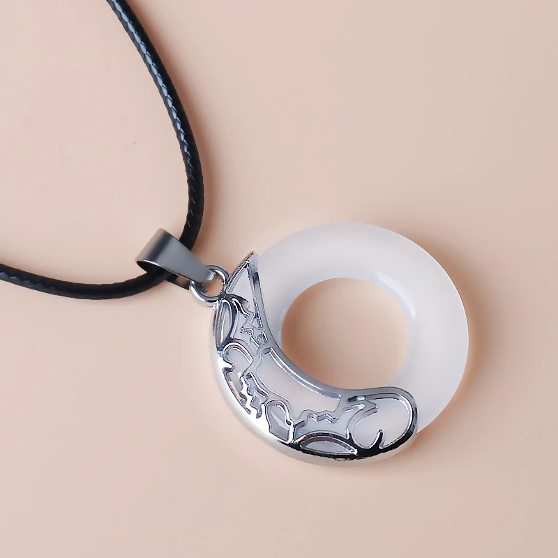 Heaven Officials Blessing Couple Necklaces PVC Moonlight Pendant Necklace For Lovers Tian Guan Ci Fu Jewelry Valentine's Day Gif
