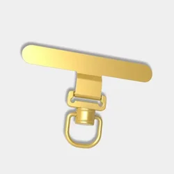 Rotatable Ultra - Thin Stainless Steel Phone Lanyard with Anti - Lost Strap - Other (A - Metal Gold)