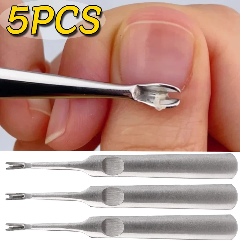 Professional Nails Cuticle Pusher Dead Skin Remover Stainless Steel Manicure Tools Cuticle Trimmer Scraper Pedicure Cleaner Push