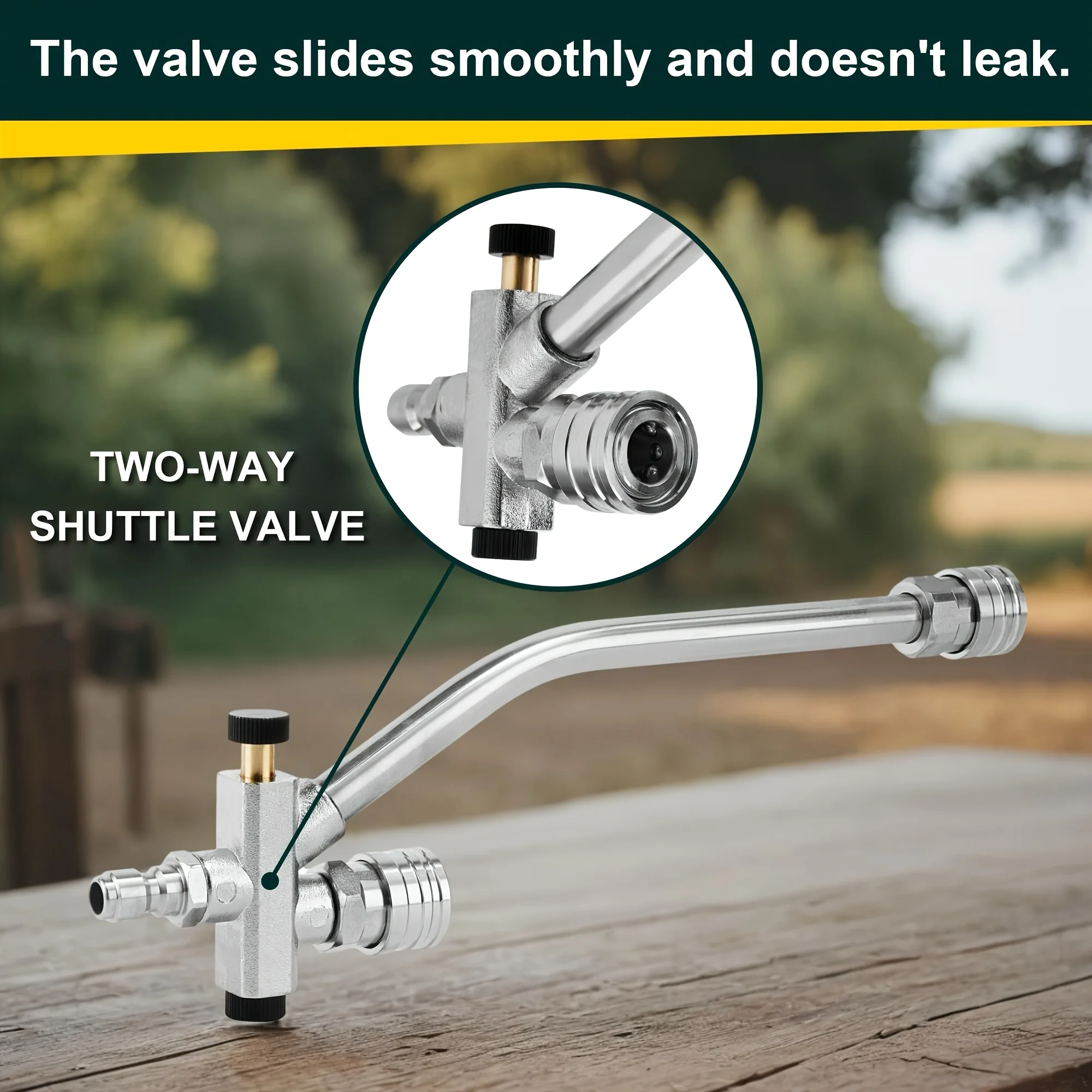 Foam Cannon Dual Connect Adapter 1/4" Quick Connect Metal Dual Head for Pressure Washers Fits EU & US Systems Includes 7 Nozzles 4