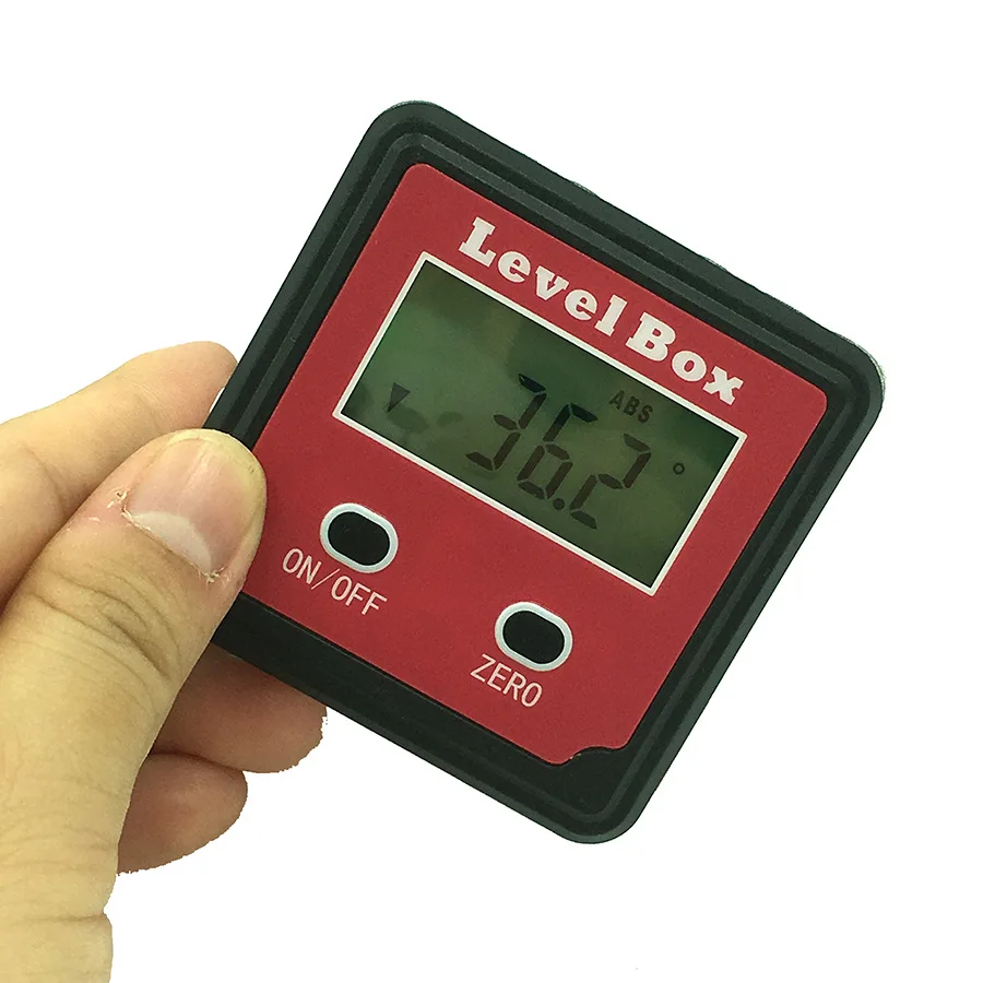 안정적인 디지털 각도 게이지 레벨 박스 정확한 자기식 휴대용 사이즈 각도기 경사계 목공 건축 기계용