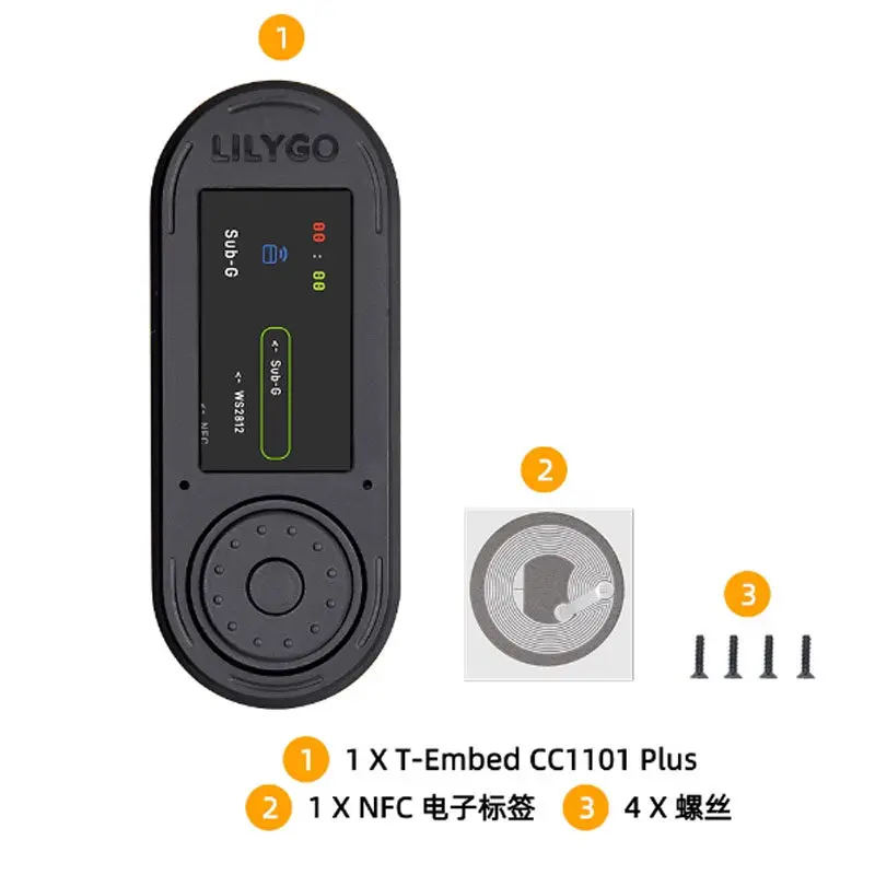 รูปสินค้า บอร์ดพัฒนา ESP32-S3 พร้อมจอ LCD 1.9 นิ้ว และโมดูล NFC/RFID