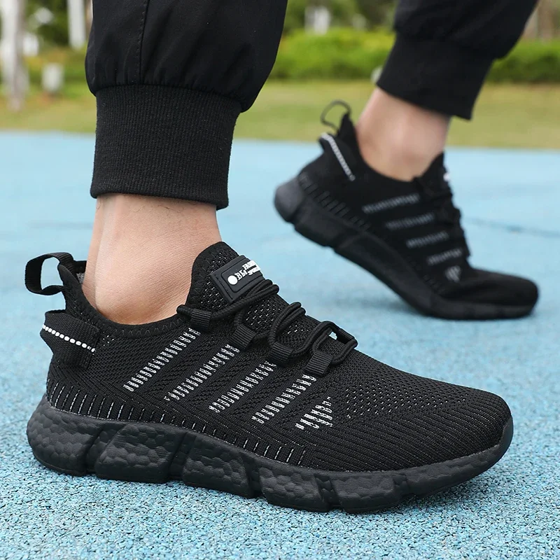 Men Soft Soled Running Shoes  Lightweight Mesh Knitted Walking Shoes Breathable Tenis Masculino Summer Direct Sales Sneakers Men