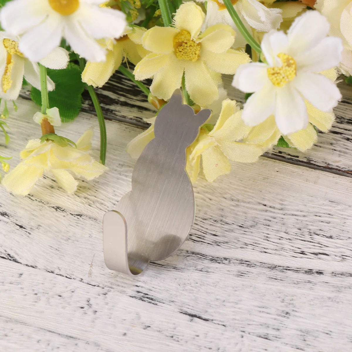 

Creative Sticky Hooks Cat Shaped Nail Free Stainless Steel Hooks Adhesive Towel Coat Wall Mounted Hooks Decoration