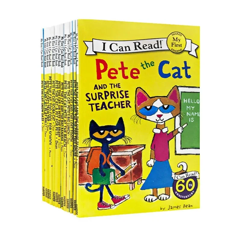 

19 Books/Set I Can Read Pete The Cat Picture Books Children Baby Famous Story English Tales Child Book Set baby bedtime book