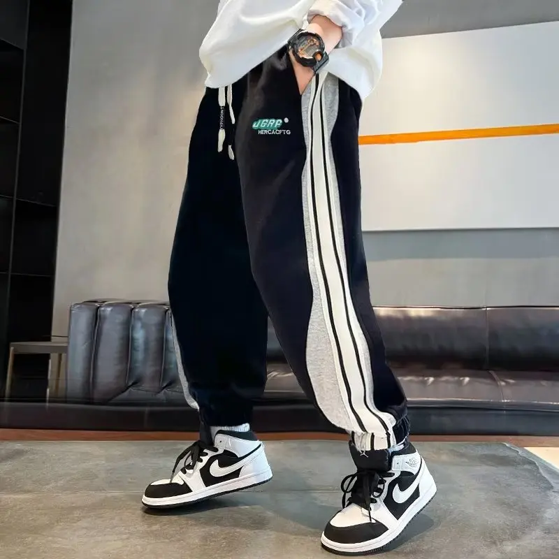 Boys Cargo Pants Spring & Autumn Boy Trousers Casual Kids Sport Pants Teenage Children Clothes for 4 -13y Boys Solid Color