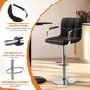 Bart Stools Set of 4, PU Leather Adjustable Barstools with Armrest, Counter Height Stool Chairs with Thickened Seat Cushion 6