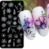 Flowers Design Mould Gel Stamping Plate Charm Embossed Nail stencil Varnish For Stamping DIY Templates Tools Manicure Products 1
