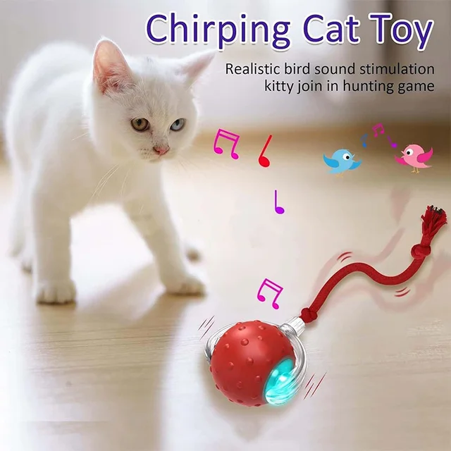 Tiny Fetch Dog Toy Pet Interactive Automatic Teasing Ball Cat Dog Self-soothing Toy Smart Rolling Electric Chew Proof Dogs Toy 2