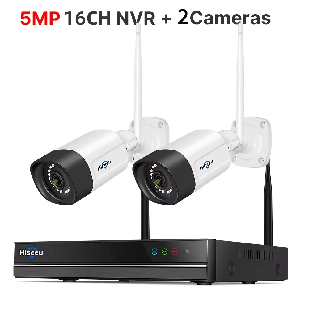Hiseeu H.265 16CH NVR 5MP واي فاي نظام كاميرا مراق...